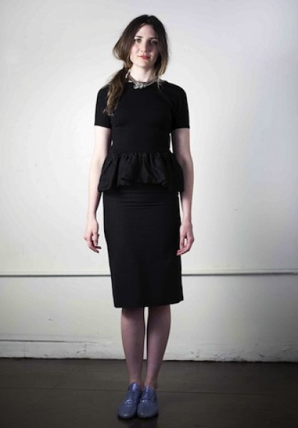 Peplum Top in Black