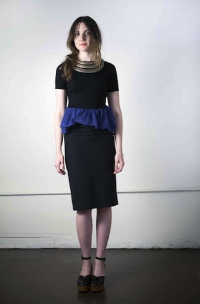 Peplum Top in Blue