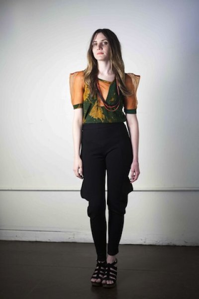 Square Sleeve Top in Autumnal