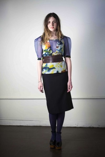 Square Sleeve Top in Watercolour