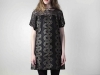 Crochet Dress in Black Gold