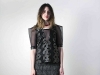 Square Sleeve Top in Black Gold
