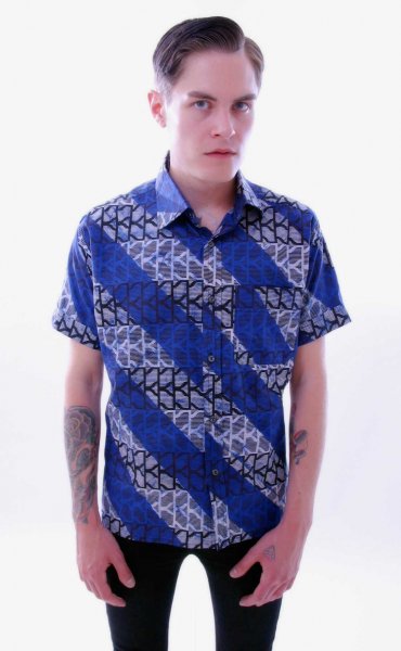 Men's shirt-linearblue