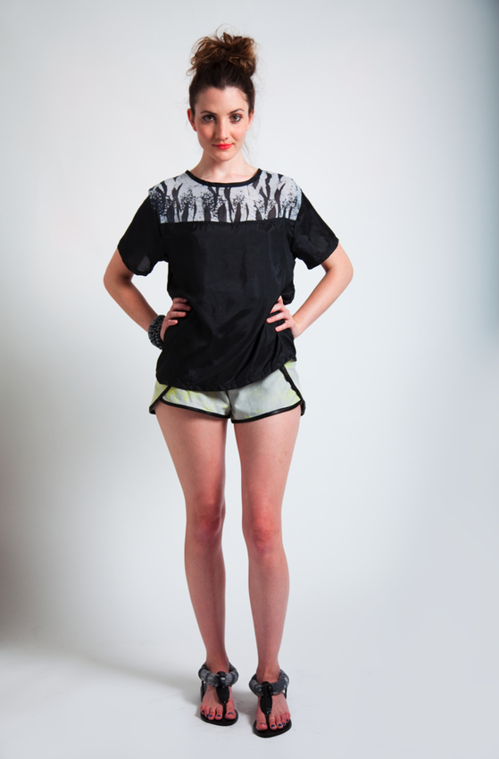 Barnacle Yoke Top Lichen Shorts Front