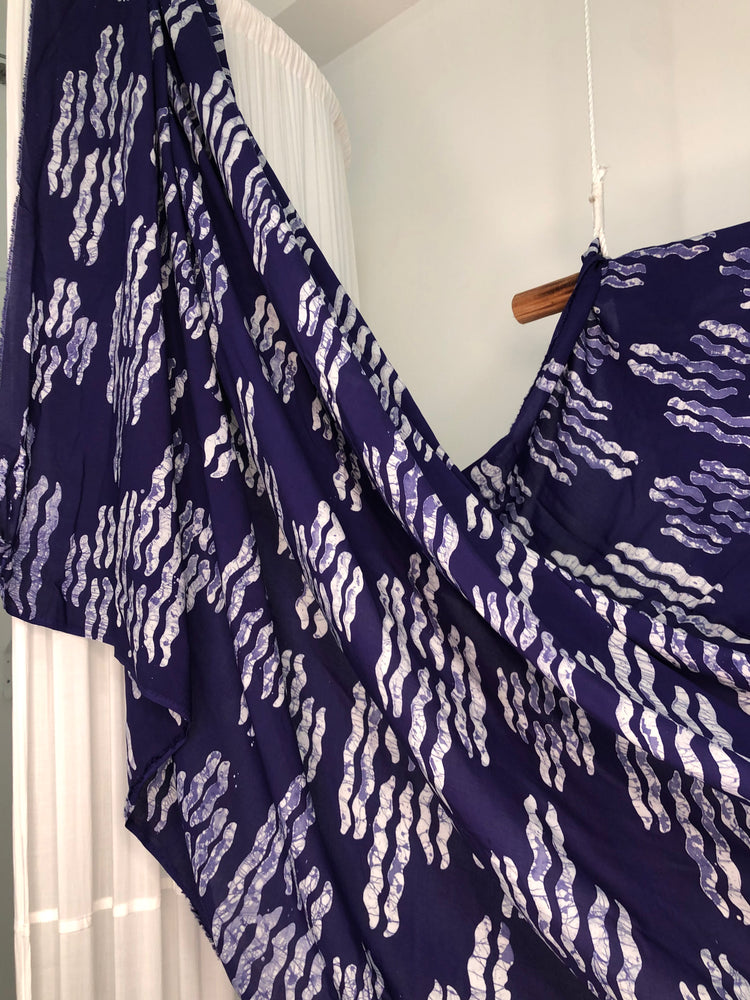 Sample Fabric - Batiste in Directions Navy