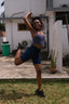 Lida Bike Shorts in Natural Indigo