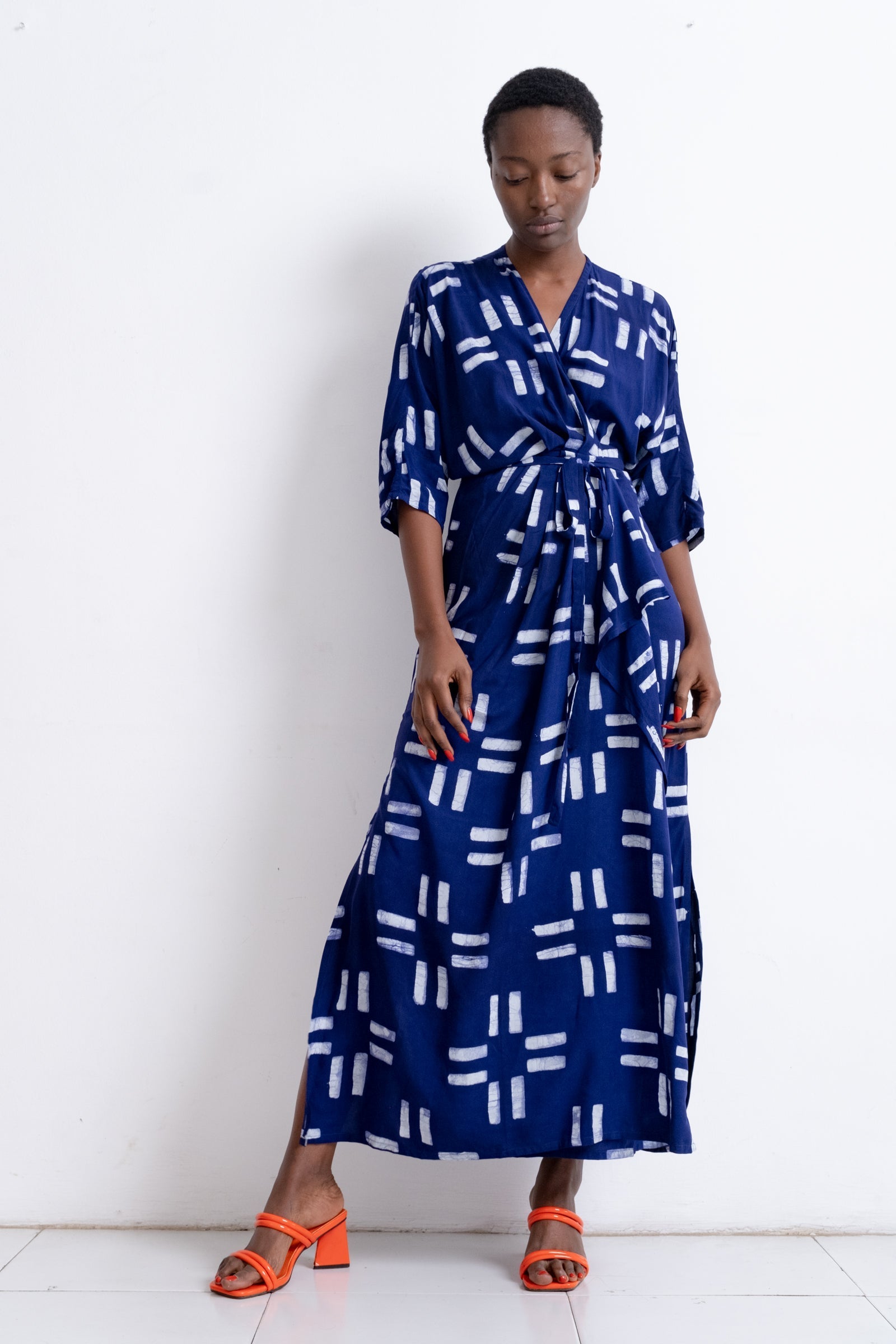 Letsa Wrap Dress in Middle Path • Osei – Duro